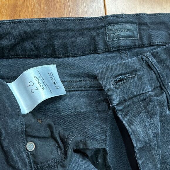 Mother Jeans Womens Black Label Looker Ankle Fray Guilty as Sin Distressed 26 - Picture 8 of 12